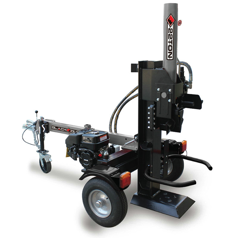 Black Berlian 22tan PETROL Log Splitter-separuh rasuk LSE22